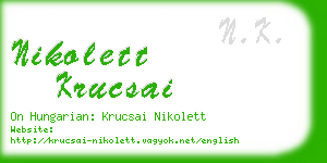 nikolett krucsai business card